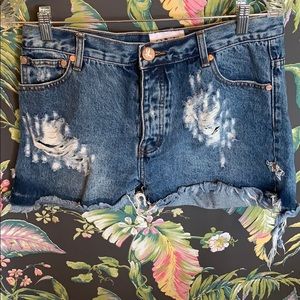 One teaspoon hawks distressed denim short 30